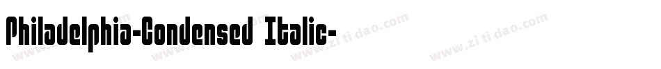 Philadelphia-Condensed Italic字体转换